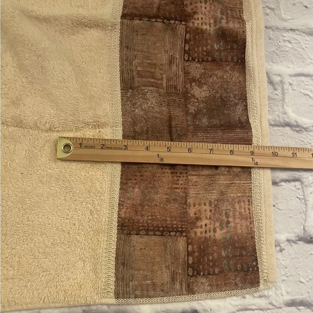 CROSCILL Cream Brocade Gold Decorative Hand Towels 25x 45